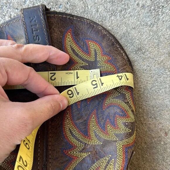 Justin Driller Western Work Boot Brown Men’s Size 9.5 Oil Resistant - Picture 6 of 9